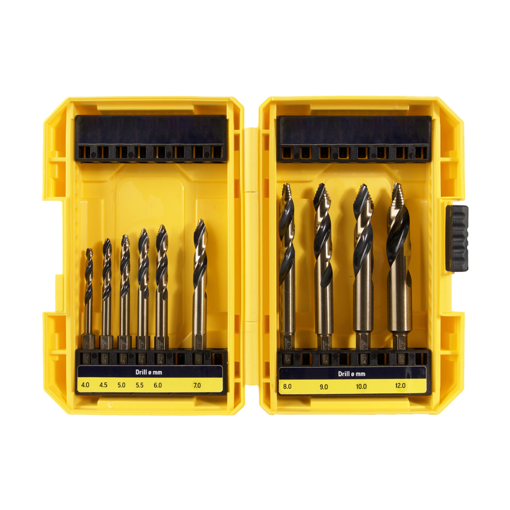 ALPHA 10 PIECE ONSITE PLUS IMPACT STEP TIP DRILL SET
